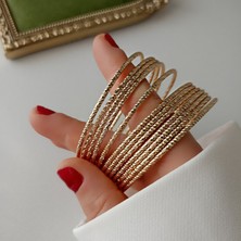 Lente Aksesuar Xuping Gold Kesme Model Ajda Bilezik (3'lü Set)