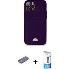 BUTİMAR'S iPhone 12 Pro Max Vadi Çizgi Prime - Siyah 5d Eko Cam Ekran Koruyucu + Pembe Renkli Kamera Lens Koruma Cam