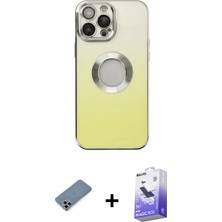 BUTİMAR'S iPhone 13 Pro Max Kutup Yansıma Özel Seri - Siyah Bilvis 5in1 5d Magic Hayalet Cam Ekran Koruyucu + Mor Metal Kamera Lens Koruma Cam