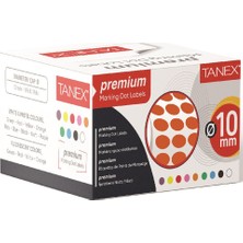 Kitabevimden Tanex Nokta Etiketi 5000 Li Tekli Kutu 10 mm Turuncu
