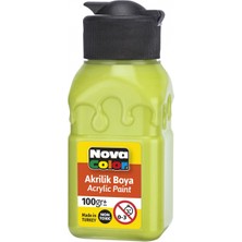 Kitabevimden Nova Color Akrilik Boya Şişe 100 cc Fıstık Yeşili NC-2027