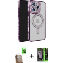 BUTİMAR'S iPhone 16 Pro Max Zirve Doku Prime - Şeffaf 360 Full Body Arka Koruyucu + Çöl Titanyum Raze Metal Kamera Lens