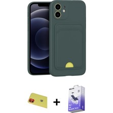 BUTİMAR'S iPhone 11 Vadi Çizgi Prime - Siyah Bilvis 5in1 5d Magic Hayalet Cam Ekran Koruyucu + Kırmızı Rainbow Kamera Lens Koruma Cam