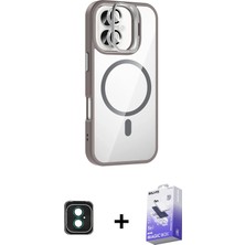 BUTİMAR'S iPhone 16 Yadigar Asil Koleksiyonu - Siyah Bilvis 5in1 5d Magic Hayalet Cam Ekran Koruyucu + Yeşil Pvd Metal Kamera Lens