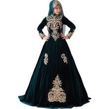 Ceyyiz Büyük Taşlı Tesettür Bindallı Kına Elbisesi Zerafet