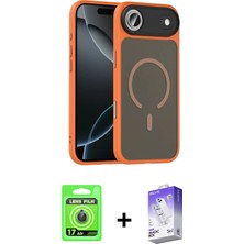 BUTİMAR'S iPhone 17 Air Doruk Form Serisi - Siyah Bilvis 5in1 3D Magic Cam Ekran Koruyucu + Mavi Raze Metal Kamera Lens