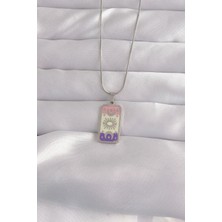 Ayışığı 316L Çelik Gümüş Renk Karışık Mineli Ay Figür Tarot Kolye