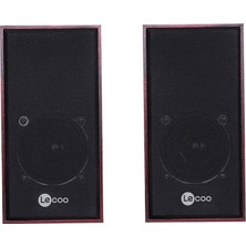 Lenovo DS105 Lecoo Kompakt Masaüstü Ahşap 5W Rgb Aydınlatmalı Usb+3.5mm Jacklı Siyah Hoparlör