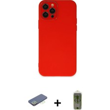 BUTİMAR'S iPhone 12 Pro Max Çekirdek Modern Serisi - Siyah Joko Magic 5d Hayalet Cam + Yeşil Renkli Kamera Lens Koruma Cam