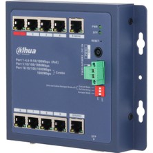 Dahua CHS4110-8ET-90-F, 8 Port, Megabit, Poe 90W, 1 Port Uplink, 1 Port Combo, Cloud Yönetilebilir, Switch