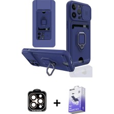 BUTİMAR'S iPhone 14 Pro Max Vadi Form Prime - Siyah Bilvis 5in1 5d Magic Hayalet Cam Ekran Koruyucu + Turuncu Pvd Metal Kamera Lens