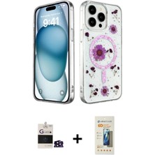 BUTİMAR'S iPhone 14 Pro Max Kozmos Doku - Siyah 6d Mat Seramik Hayalet Nano Ekran Koruyucu + Derin Mor Bilvis Titan Kamera Lens