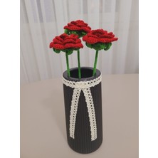 Gift And Flowers Saksıda Örgü Tasarım Çiçek, Sevgililer Günü, Anneler Günü, Özel Günler Tasarım Çiçek