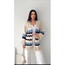 Noa Noa Kadın Çok Renk Detaylı Uzun Kollu Triko Hırka