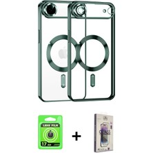 BUTİMAR'S iPhone 17 Air Nova Işık Özel Seri - Siyah Bilvis 3D Cam Ekran Koruyucu + Gold Raze Metal Kamera Lens