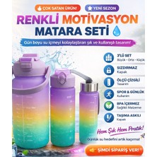 Renkli 3’lü Motivasyon Matara Seti