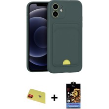 BUTİMAR'S iPhone 11 Vadi Çizgi Prime - Siyah Buffer Hayalet Cam Ekran Koruyucu + Kırmızı Rainbow Kamera Lens Koruma Cam