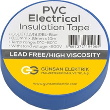 Günsan Elektrik Günsan Mavi Elektrik İzolasyon Bandı 1 Adet (Tekli)