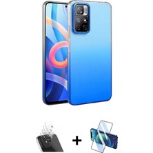 BUTİMAR'S Redmi Note 11 Pro Kıvılcım Minimal Özel Seri - Siyah 3D Antistatik Seramik Nano Ekran Koruyucu + Şeffaf Kamera Lens Koruma Cam