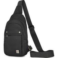 Smart Bags Smart Unisex Body Bag Tasarım Vücut Sırt ve Göğüs Çantası Ayarlanabilir Askılı Siyah