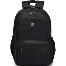 Smart Bags Smart Su Geçirmez  Çift Gözlü Büyük Boy Ortaokul ve Lise Sırt Okul Çantası Siyah