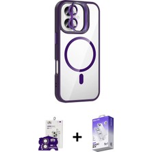 BUTİMAR'S iPhone 16 Yadigar Asil Koleksiyonu - Siyah Bilvis 5in1 3D Magic Cam Ekran Koruyucu + Pembe Bilvis Titan Kamera Lens