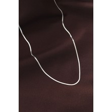 Ayışığı Çelik Gümüş Renk 60 cm Ince Italyan Zincir Kolye