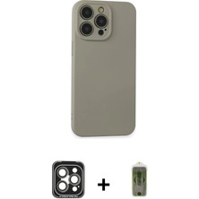 BUTİMAR'S iPhone 15 Pro Max Ahenk Serisi - Siyah Joko Magic 5d Hayalet Cam + Gri Pvd Metal Kamera Lens