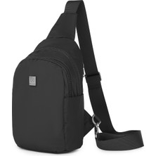Smart Bags Smart Unisex Body Bag Tasarım Vücut Sırt ve Göğüs Çantası Ayarlanabilir Askılı Siyah