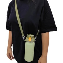 Bentopia Paslanmaz Çelik Su Matarası - 600 ml - Askılı -  Pipetli Veya Pipetsiz Çelik Suluk