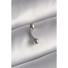 Ayışığı 316L Çelik Gümüş Renk Topçuk Model Piercing