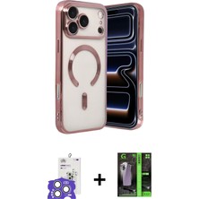 BUTİMAR'S iPhone 17 Pro Max Nova Işık Özel Seri - Siyah 360 Mat Full Body Arka Koruyucu + Gümüş Bilvis Titan Kamera Lens