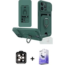 BUTİMAR'S iPhone 14 Pro Max Vadi Form Prime - Siyah Bilvis 5in1 5d Magic Hayalet Cam Ekran Koruyucu + Turuncu Pvd Metal Kamera Lens