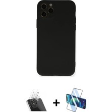 BUTİMAR'S iPhone 11 Pro Ahenk Serisi - Siyah 3D Antistatik Seramik Nano Ekran Koruyucu + Şeffaf Kamera Lens Koruma Cam