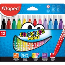 Kitabevimden Maped Keçeli Boya Kalemi Maxi 12 Renk 846020