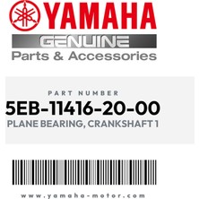 Yamaha 2000 Yzf R6 Ana Kol Yatak 5EB-11416-20 Düzlem Yatağı, Biyel Kolu K240605A