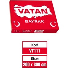 Kitabevimden Vatan Türk Bayrağı Polyester 200X300 VT111