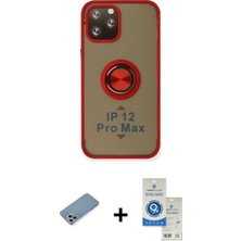 BUTİMAR'S iPhone 12 Pro Max Yörünge Çizgi - Şeffaf Royal Nano Ekran Koruyucu + Gümüş Shine Kamera Lens Koruma Cam