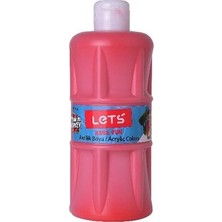 Kitabevimden Lets Akrilik Boya 500 ml Kırmızı L-5303