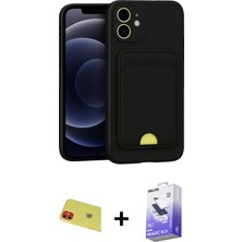 BUTİMAR'S iPhone 11 Vadi Çizgi Prime - Siyah Bilvis 5in1 5d Magic Hayalet Cam Ekran Koruyucu + Kırmızı Rainbow Kamera Lens Koruma Cam