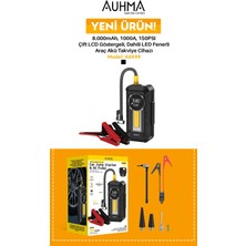 Azurtech A8899 Akü Takviye Cihazı 1000A + Hava Kompresörü 150 Psı – 8000MAH – LED Fenerli