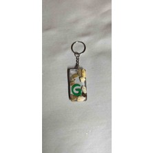 Miina Aksesuar Epoksi Reçine Çeşitli Doğal Taşlarla Süslenmiş Dekoratif Bir Görünüm Sunan Anahtarlık