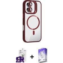 BUTİMAR'S iPhone 16 Yadigar Asil Koleksiyonu - Siyah Bilvis 5in1 3D Magic Cam Ekran Koruyucu + Pembe Bilvis Titan Kamera Lens