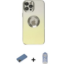 BUTİMAR'S iPhone 12 Pro Max Kutup Yansıma Özel Seri - Siyah Joko Magic 5d Cam + Gold Shine Kamera Lens Koruma Cam