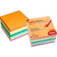 Kitabevimden Noki Yapışkanlı Not Kağıdı Küp 450 Syf 75X75 Neon Envai 12014-33