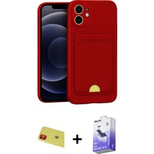 BUTİMAR'S iPhone 11 Vadi Çizgi Prime - Siyah Bilvis 5in1 5d Magic Hayalet Cam Ekran Koruyucu + Kırmızı Rainbow Kamera Lens Koruma Cam