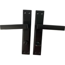 Adil Riva Mat Siyah Wc Kapı Kolu