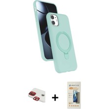 BUTİMAR'S iPhone 11 Iz Işık Koleksiyonu - Siyah 6d Mat Seramik Hayalet Nano Ekran Koruyucu + Kırmızı Pers Alüminyum Kamera Lens