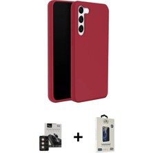 BUTİMAR'S Galaxy S24 Kozmos Yansıma Özel Seri - Siyah Bilvis Hayalet Cam Ekran Koruyucu + Gold Pvd Metal Kamera Lens