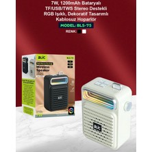 Azurtech Bls-75 Bluetooth Hoparlör 7W – Rgb Işıklı – Tws Stereo – Usb/tf Destekli Kablosuz Speaker